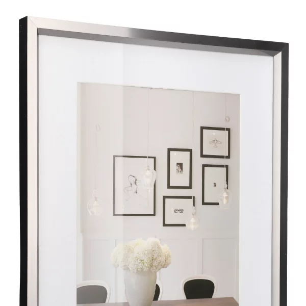 Cadre en plastique Steel Style avec passe-partout 10x15 cm (7 x 10 cm) | acier | verre standard (2 mm)