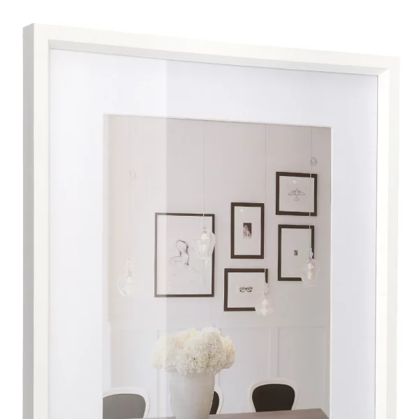 Cadre en plastique Steel Style avec passe-partout 10x15 cm (7 x 10 cm) | blanc | verre standard (2 mm)