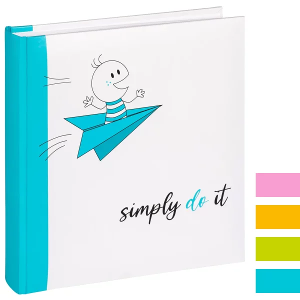Album photo pour enfants « Simply do it » avec 50 pages à coller, 26 x 25 cm 
