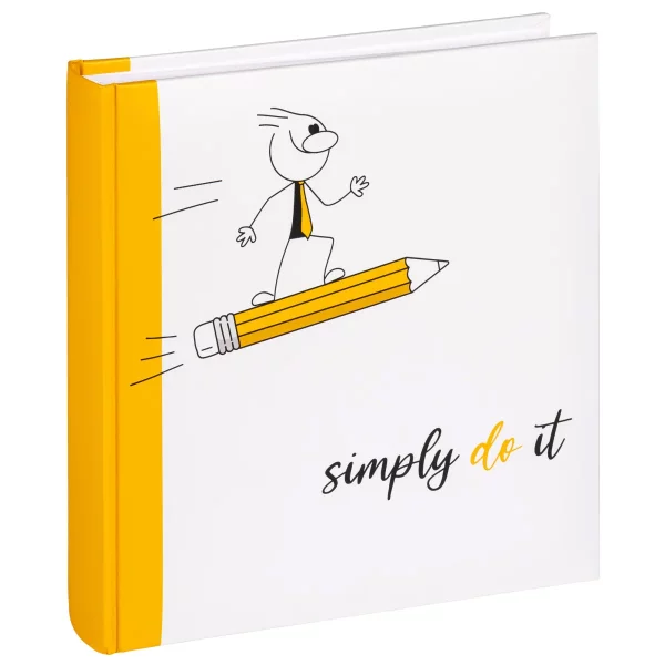 Album photo pour enfants « Simply do it » avec 50 pages à coller, 26 x 25 cm 26x25 cm | jaune