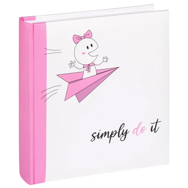 Album photo pour enfants « Simply do it » avec 50 pages à coller, 26 x 25 cm 26x25 cm | rose