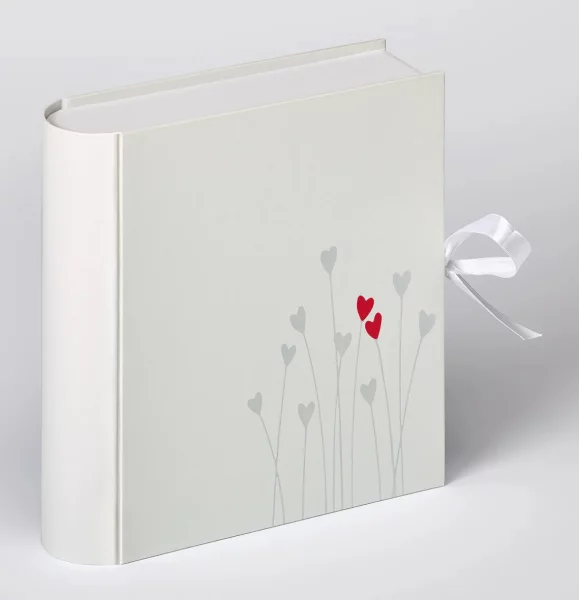 Boîte de rangement « Heart » pour les souvenirs de mariage 27x25 cm | blanc
