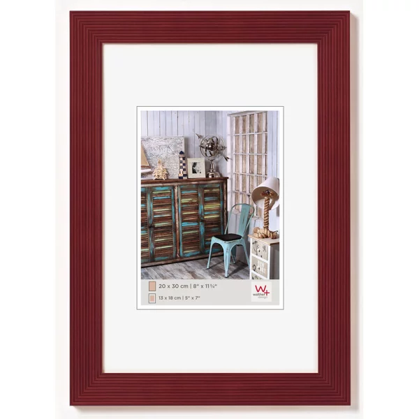 Cadre en bois Grado 10x15 cm | rouge | verre standard (2 mm)