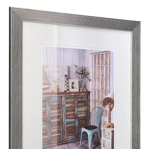 Cadre en bois Grado 10x15 cm | argent | verre standard (2 mm)
