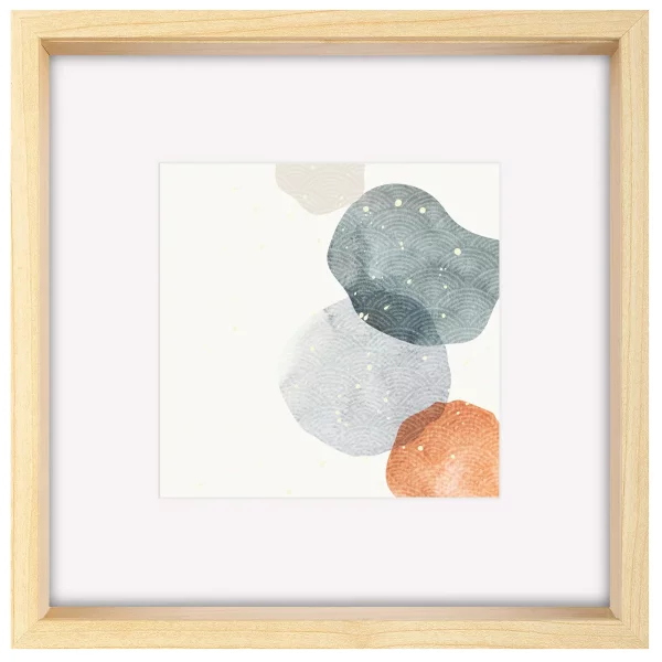 Cadre 3D Shape (MDF) avec passe-partout 50x50 cm (30x30 cm) | bouleau | verre synthétique (2 mm)