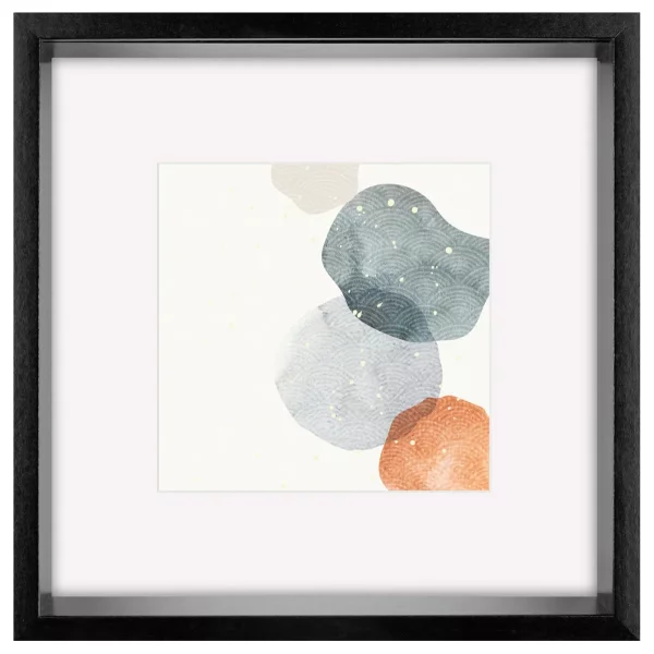 Cadre 3D Shape (MDF) avec passe-partout 50x50 cm (30x30 cm) | noir | verre synthétique (2 mm)