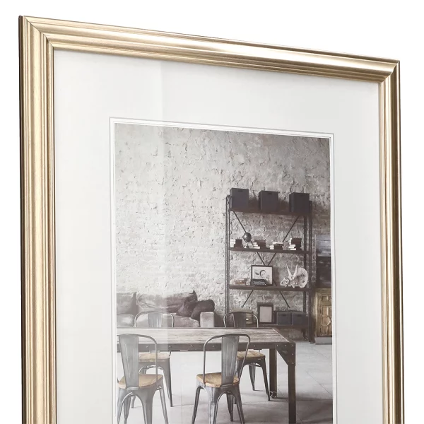 Cadre en plastique Lounge 13x18 cm | or | verre standard (2 mm)