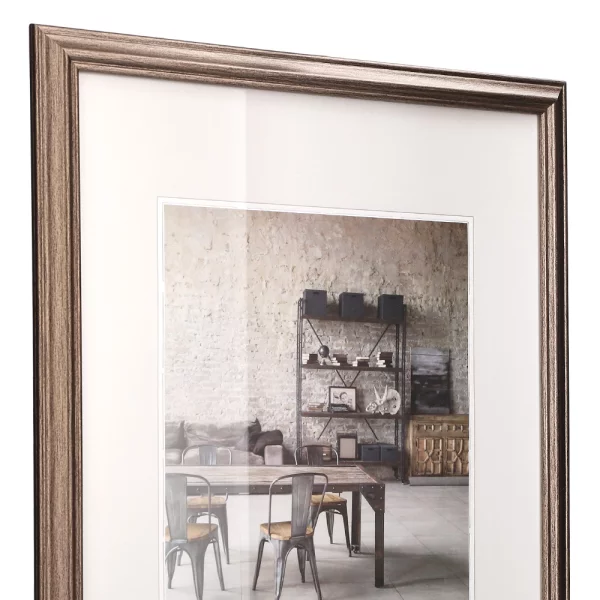 Kunststoff Bilderrahmen Lounge 20x30 cm | stahl | Normalglas (2 mm)