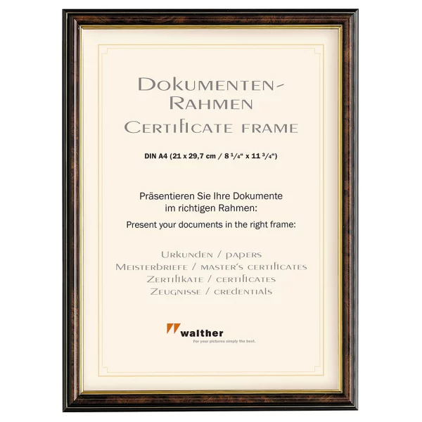 Cadre en plastique Smell 21x29,7 cm (A4) | noyer | verre standard (2 mm)