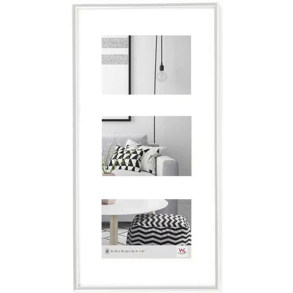 Cadre multi photos pour 3 photos Galeria 3x 13x18 cm | blanc | verre standard (2 mm)