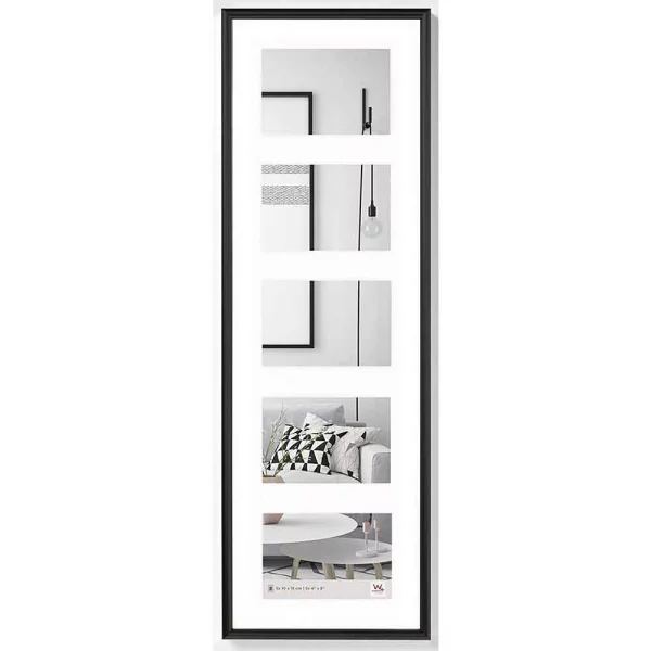 Cadre multi photos pour 2 photos Galeria 5x10x15 cm | noir | verre standard (2 mm)
