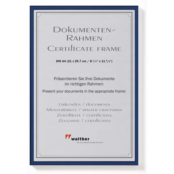 Cadre en plastique New Lifestyle 21x29,7 cm (A4) | bleu | verre standard (2 mm)