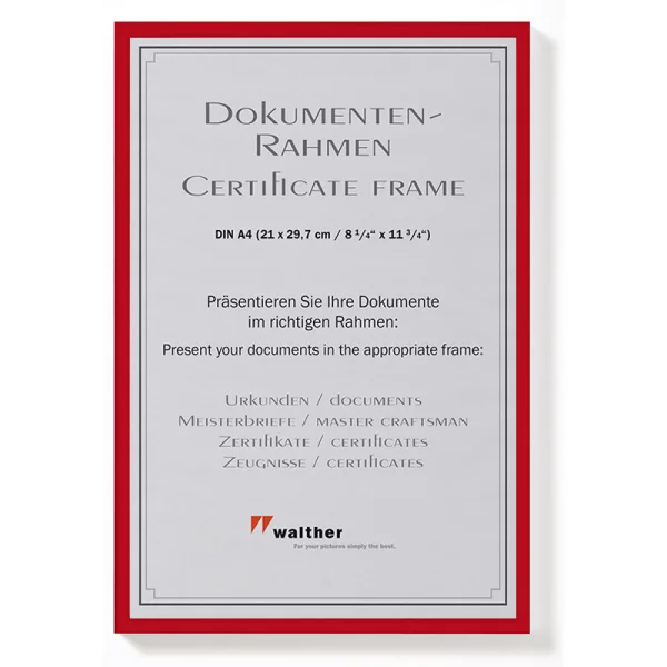 Cadre en plastique New Lifestyle 21x29,7 cm (A4) | rouge | verre standard (2 mm)