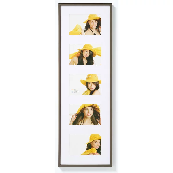 Cadre multi photos New Lifestyle pour 5 photos 10x15 cm | acier | verre standard (2 mm)