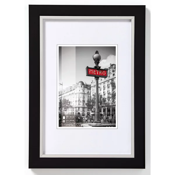 Cadre en plastique Metro 10x15 cm | noir | verre standard (2 mm)