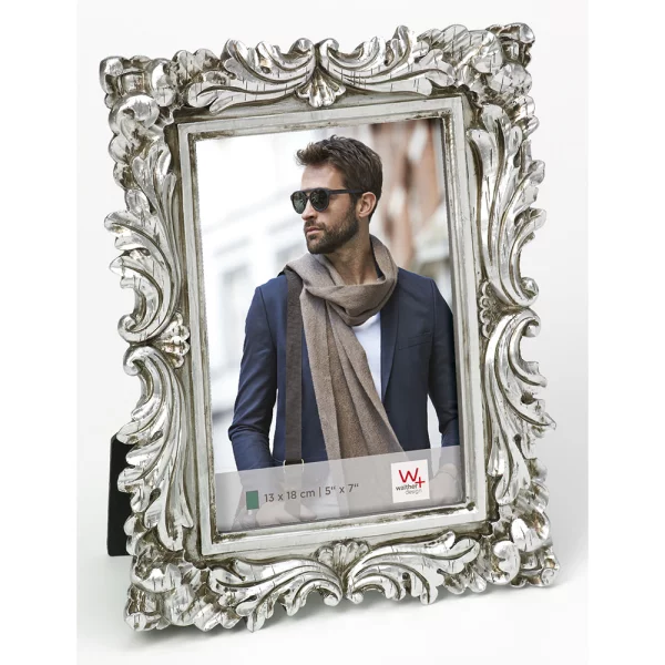 Cadre photo Saint Germain, argentin 13x18 cm | argent ancien | verre standard (2 mm)
