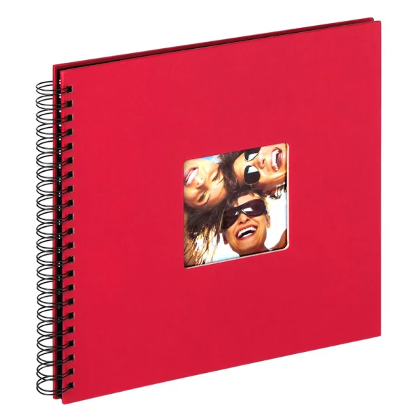 Album photo à spirale Fun à coller avec 50 pages, 30x30 cm 30x30 cm | rouge
