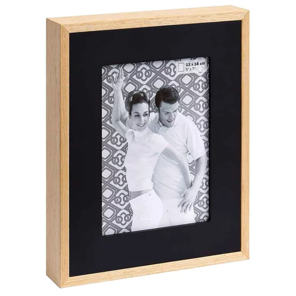 Cadre photo Double 13x18 cm | noir | verre standard (2 mm)