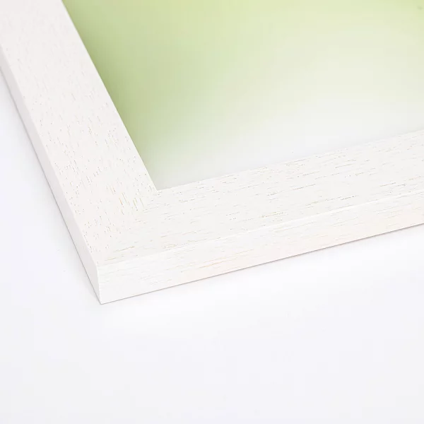 Cadre en bois Fläming 50x70 cm | blanc glacé | verre acrylique (2 mm)