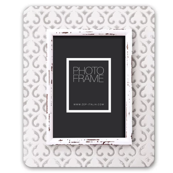 Fotorahmen Hadrien 15x20 cm | Weiß-Grau | Normalglas (2 mm)