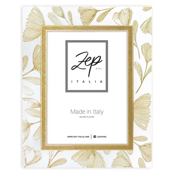 Glas Fotorahmen Sommer mit glänzendem Relief-Druck 13x18 cm | Gold | Normalglas (2 mm)