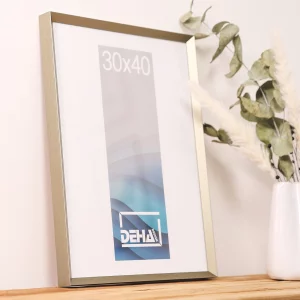 Alu-Bilderrahmen Wega 24x30 cm | Champagner matt | Normalglas (2 mm)