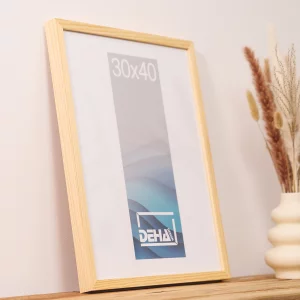 Holz-Bilderrahmen Hamal - nach Maß Kiefer natur lasiert | Normalglas (2 mm)