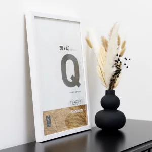 Holzrahmen Quadrum 60x80 cm | Schneeweiß | Normalglas (2 mm)