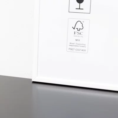 Aluminiumram Accent 30x40 cm | vit blank | Standardglas (2 mm)