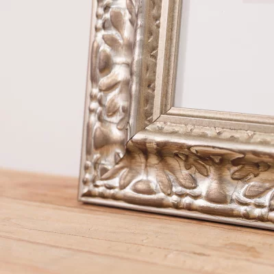 Ekskluzywna rama drewniana Tanur 30x60 cm | srebrny | szkło standardowe (2 mm)