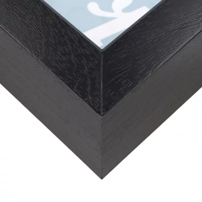 Houten kader Dragón met afstandshouder op maat Black | normaal glas (2 mm)