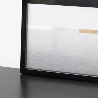 Aluminiumsbilderamme Alpha 70x70 cm | Svart glanset, eloksert | Normalglass (2 mm)