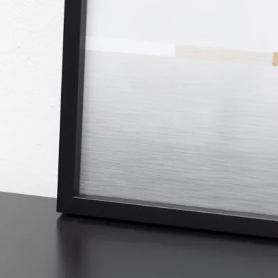 Aluminiumsbilderamme Alpha 70x70 cm | Svart matt, eloksert | Normalglass (2 mm)