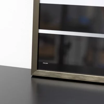 Aluminiumram C2 10x15 cm | valnötsstruktur matt | Standardglas (2 mm)