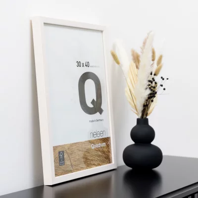 Träram Quadrum 21x29,7 cm (A4) | vit | Standardglas (2 mm)