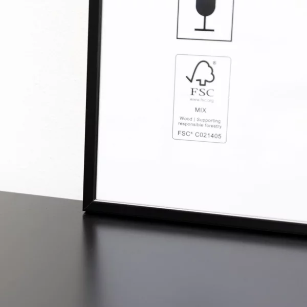 Alurahmen Accent 30x40 cm | Schwarz matt | Normalglas (2 mm)