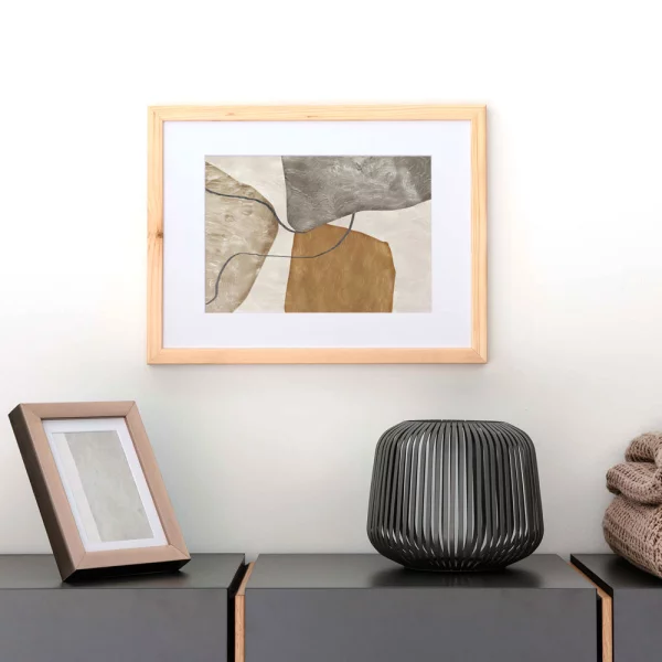 Cadre en bois Apollon avec passe-partout 18x24 cm (13x18 cm) | noir | verre standard (2 mm)