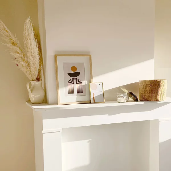 Cadre en bois Louise avec passe-partout 13x18 cm | blanc | verre standard (2 mm)