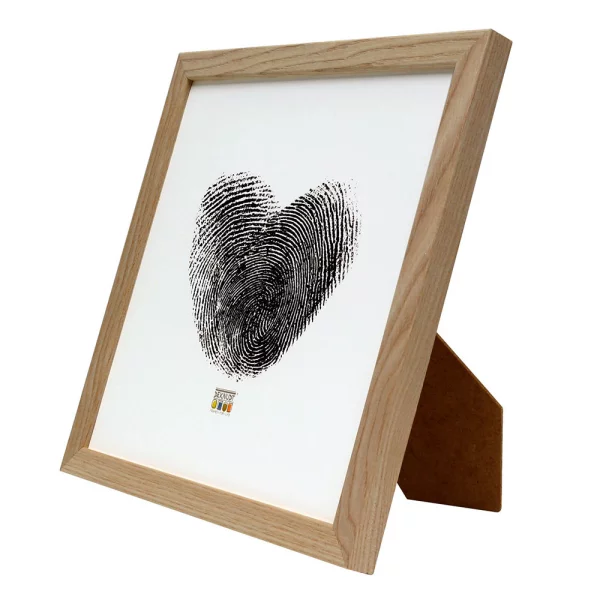 Cadre en bois plein chêne 10x15 cm | chêne clair | verre standard (2 mm)