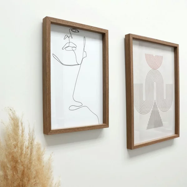 Cadre en bois (MDF) Elias 10x15 cm | brun | verre standard (2 mm)