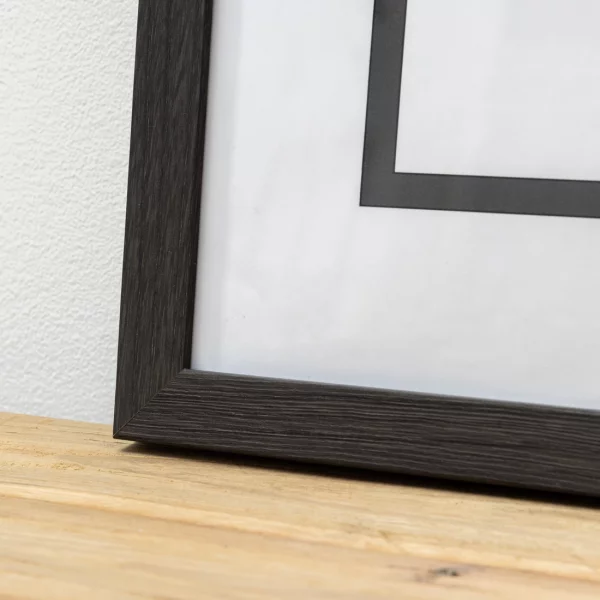 Holz-Bilderrahmen Aniela 50x70 cm | Graphit | Kunstglas (1 mm)