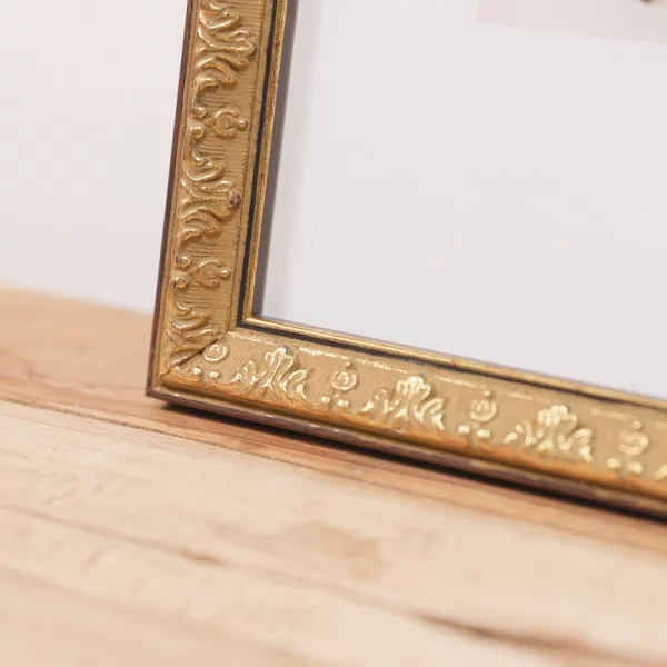 Cadre en bois exclusif Precioso 30x60 cm | or sur noir | verre standard (2 mm)