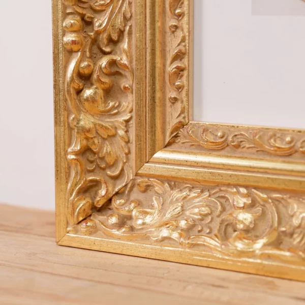Exklusiver Holz-Bilderrahmen Hirste 40x50 cm | Gold | Museumsglas UV 70 entspiegelt