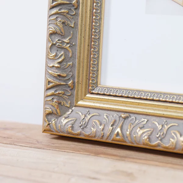 Exklusiver Holz-Bilderrahmen Bando 20x30 cm | Silber | Normalglas (2 mm)