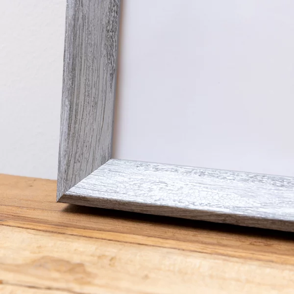 Holz-Bilderrahmen Mencuna nach Maß Grau | Normalglas (2 mm)