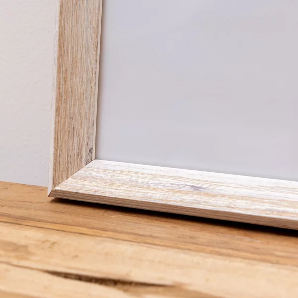 Holz-Bilderrahmen Mencuna nach Maß Weiß | Normalglas (2 mm)