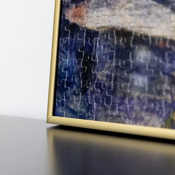 Cadre pour puzzles en aluminium pour 1500 pièces 60x84,1 cm | blanc RAL 9010 | verre synthétique (1,5 mm)