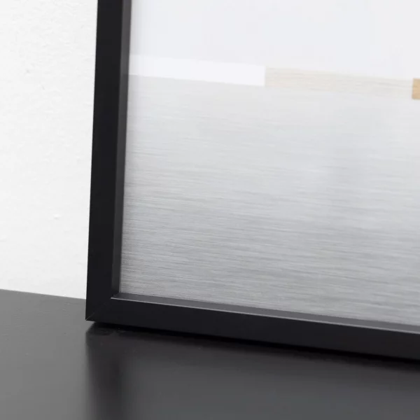 Alu Bilderrahmen Alpha 20x30 cm | Schwarz matt eloxiert | Normalglas (2 mm)