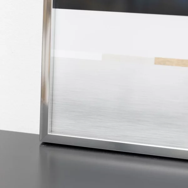 Alu Bilderrahmen Alpha 18x24 cm | Silber | Museumsglas UV 70 entspiegelt