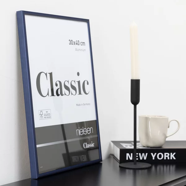 Cadre en aluminium Classic 21x29,7 cm (A4) | bleu | verre standard (2 mm)